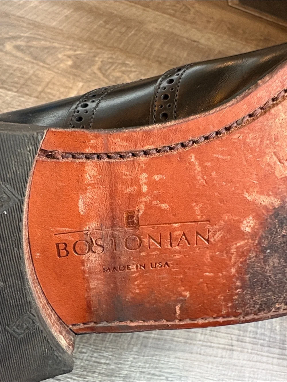 Bostonian Black Leather Wingtip Oxford Dress Shoes Men’s 11 E/C Black READ